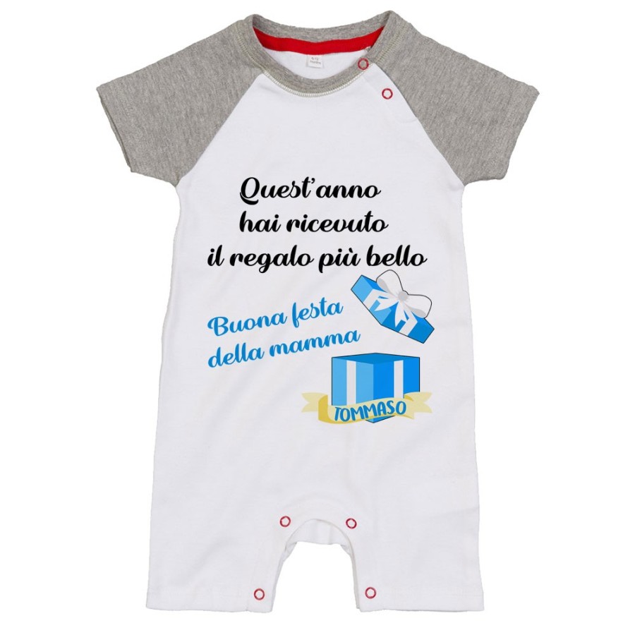 Pagliaccetto neonato personalizzato con nome mamma quest'anno hai ricevuto il regalo più bello Per la mamma
