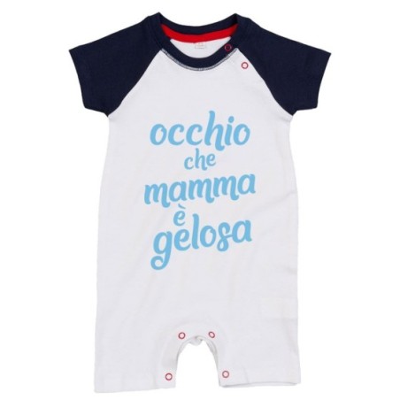 Pagliaccetto neonato occhio che mamma è gelosa