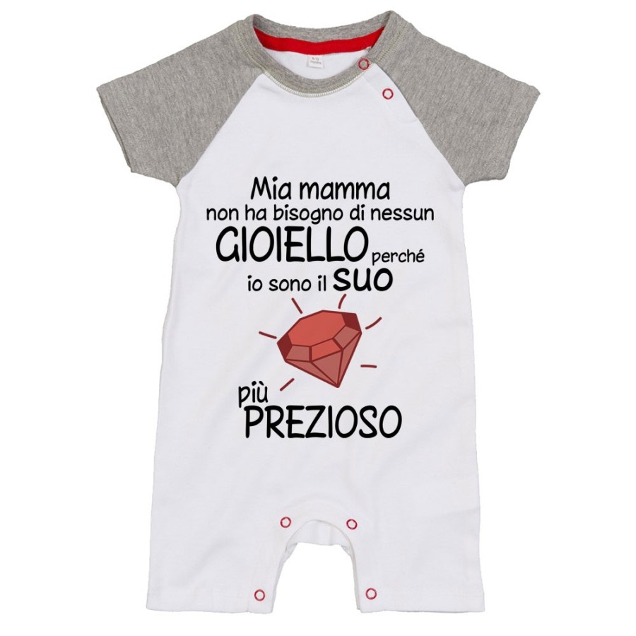 Pagliaccetto mia mamma non ha bisogno di nessun gioiello perchè sono il suo diamante più prezioso Per la mamma