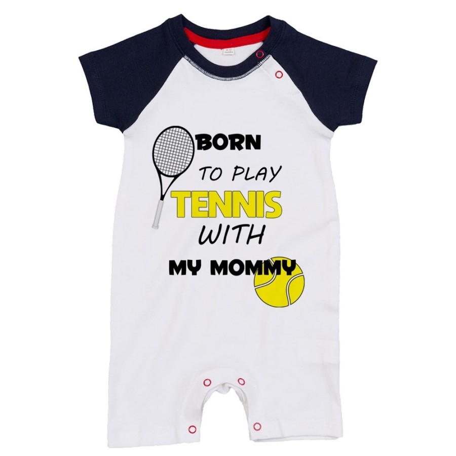 Pagliaccetto neonato born to play tennis with my mommy Per la mamma
