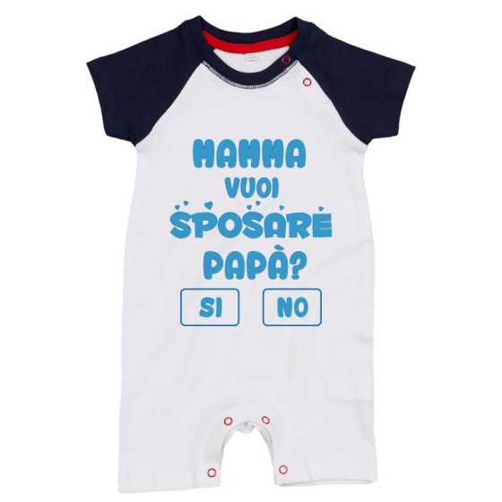 Pagliaccetto neonato mamma vuoi sposare papà ? si o no ? Per la mamma
