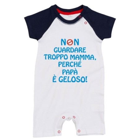 Pagliaccetto neonato non guardare troppo mamma perché papà è geloso Per la mamma