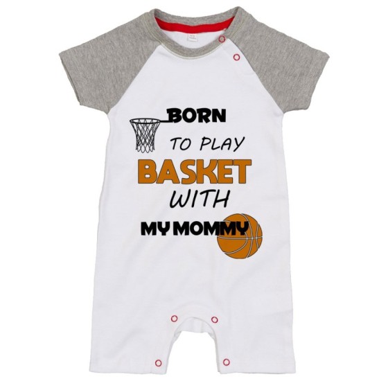 Pagliaccetto neonato born to play basket with my mommy Per la mamma