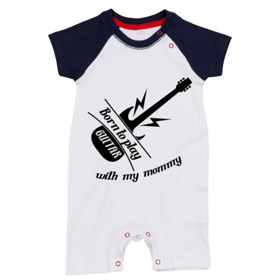 Pagliaccetto neonato born to play guitar with my mommy Per la mamma