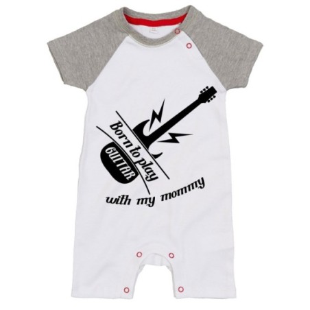Pagliaccetto neonato born to play guitar with my mommy Per la mamma