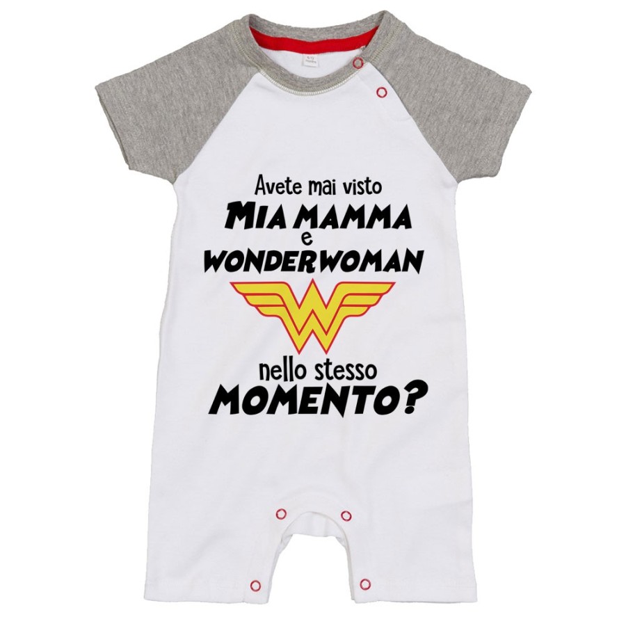 Pagliaccetto neonato avete mai visto mio mamma e wonderwoman nello stesso momento? Per la mamma