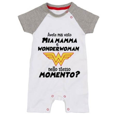 Pagliaccetto neonato avete mai visto mio mamma e wonderwoman nello stesso momento? Per la mamma
