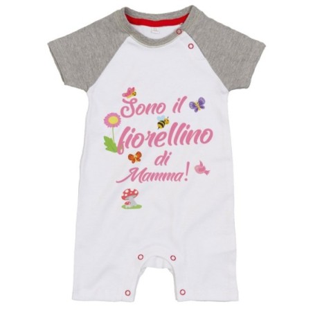 Pagliaccetto neonato sono il fiorellino di mamma Per la mamma