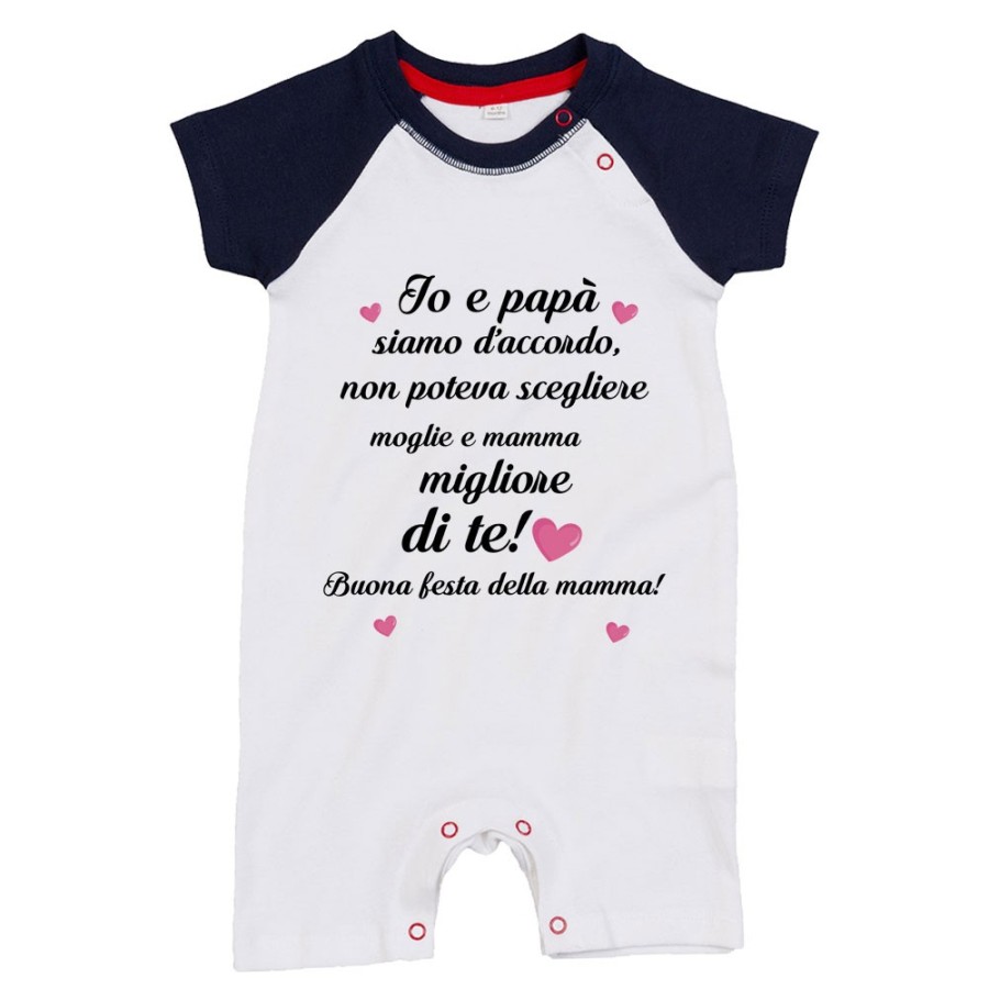 Pagliaccetto neonato papà non poteva scegliere moglie e mamma migliore di te buona festa della mamma Per la mamma