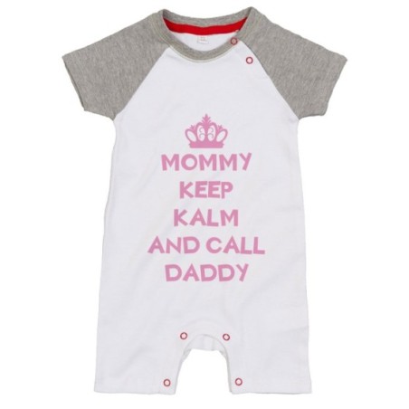 Pagliaccetto neonato mommy keep calm and call daddy