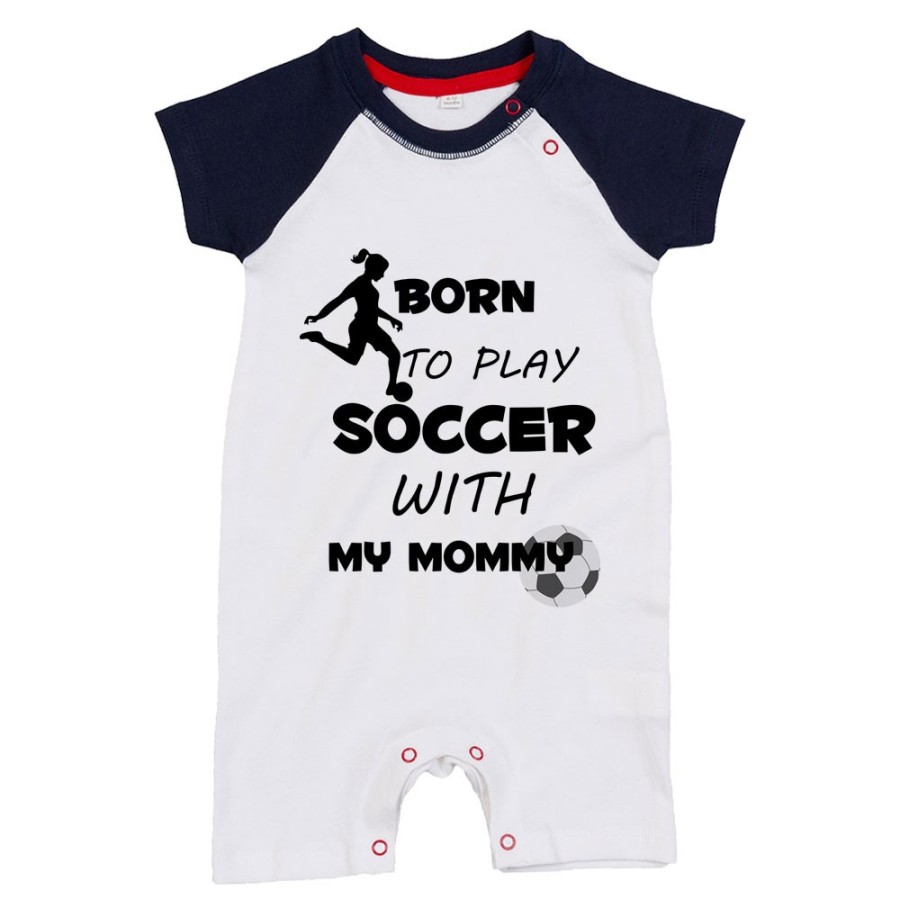 Pagliaccetto neonato born to play soccer with my mommy Per la mamma