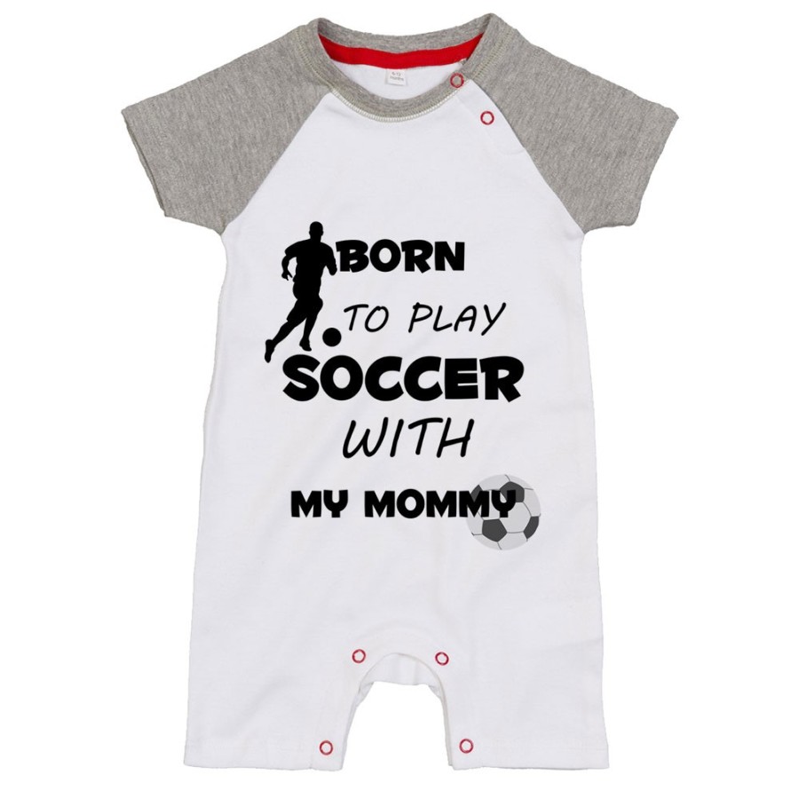 Pagliaccetto neonato born to play soccer with my mommy Per la mamma