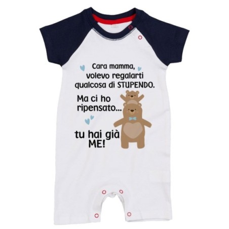 Pagliaccetto neonato mamma volevo regalarti qualcosa di stupendo ma tu hai già me Per la mamma