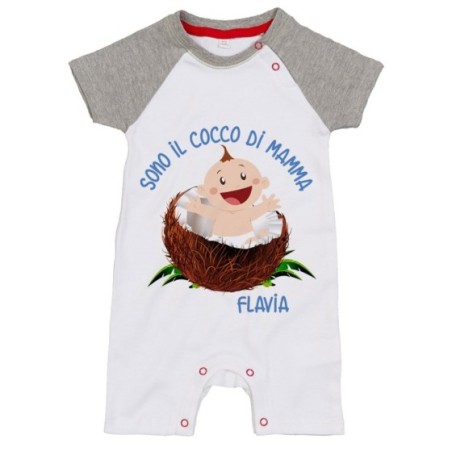 Pagliaccetto neonato personalizzato con nome sono il cocco di mamma Per la mamma