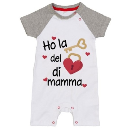 Pagliaccetto neonato ho la chiave del cuore di mamma
