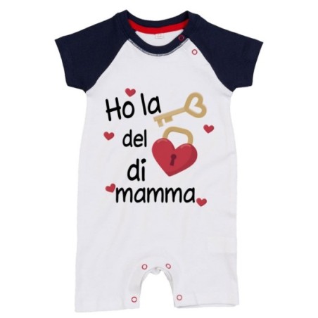 Pagliaccetto neonato ho la chiave del cuore di mamma Per la mamma