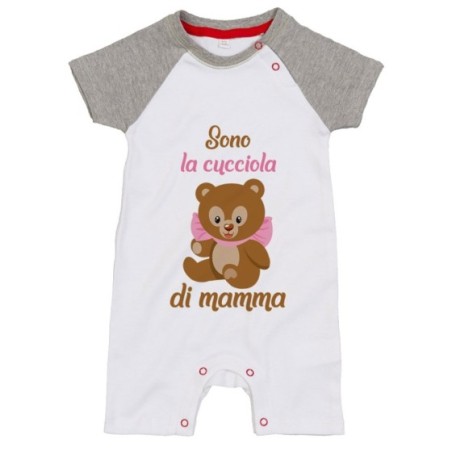 Pagliaccetto neonata sono la cucciola di mamma Per la mamma