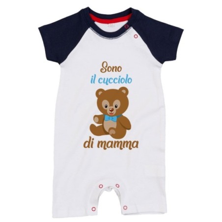Pagliaccetto neonata sono la cucciola di mamma Per la mamma