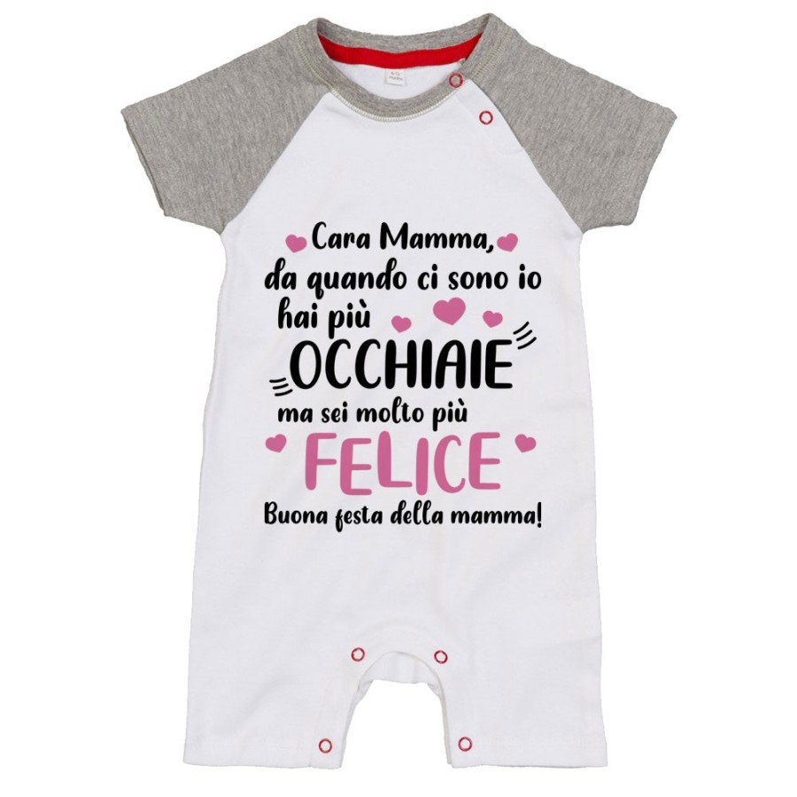 Pagliaccetto neonato mamma da quando ci sono io hai più occhiaie ma sei molto più felice Per la mamma