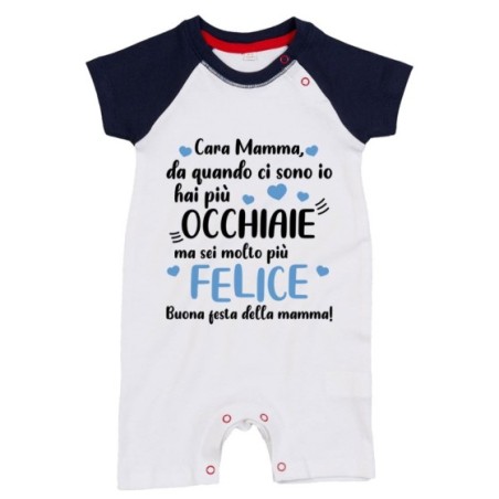 Pagliaccetto neonato mamma da quando ci sono io hai più occhiaie ma sei molto più felice Per la mamma