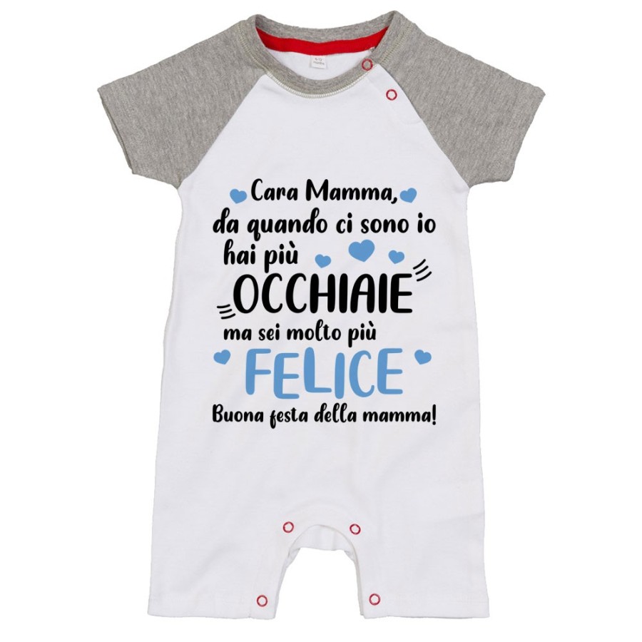 Pagliaccetto neonato mamma da quando ci sono io hai più occhiaie ma sei molto più felice Per la mamma
