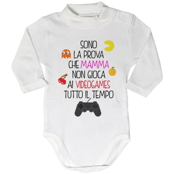 Body lupetto neonato sono la prova che mamma non gioca ai videogames tutto il tempo Per la mamma