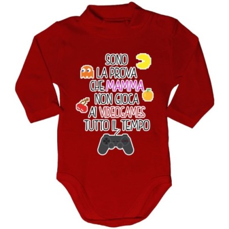 Body lupetto neonato sono la prova che mamma non gioca ai videogames tutto il tempo Per la mamma