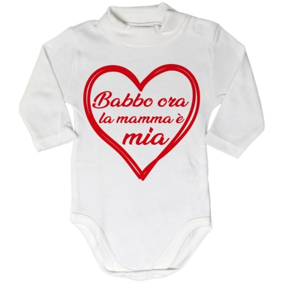 Body lupetto neonato mamma ora babbo è mio Per la mamma