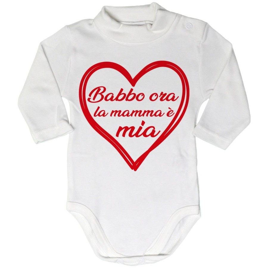 Body lupetto neonato mamma ora babbo è mio Per la mamma