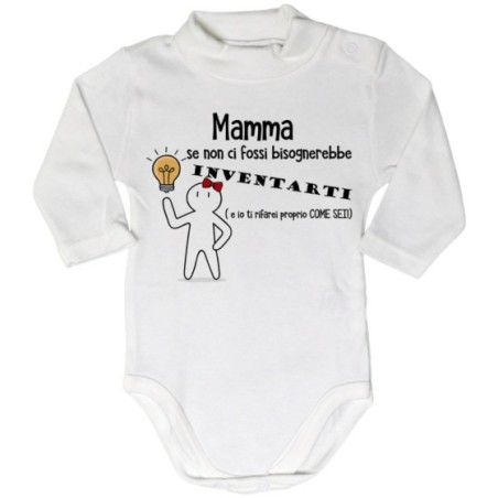 Body lupetto neonato mamma se non ci fossi bisognerebbe...
