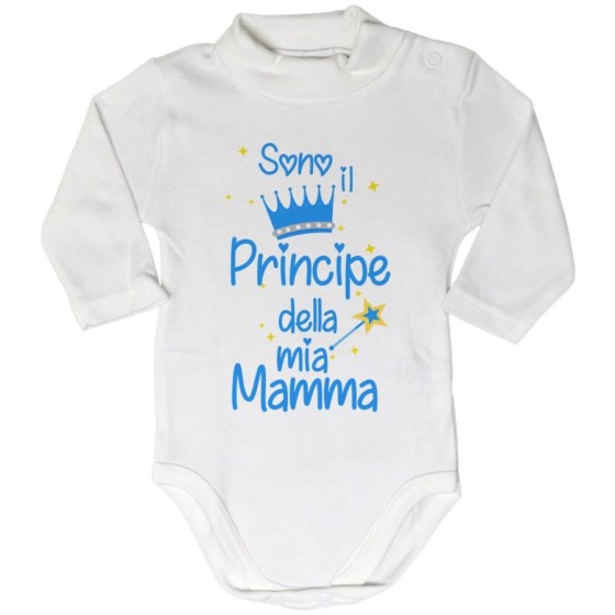 Body lupetto neonato sono il principe della mia mamma la principessa della mia mamma Per la mamma