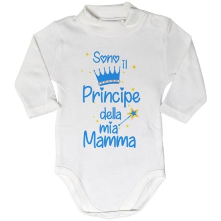Body lupetto neonato sono il principe della mia mamma la...