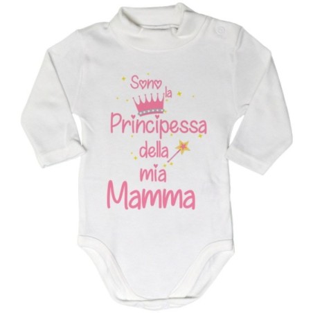 Body lupetto neonato sono il principe della mia mamma la principessa della mia mamma Per la mamma