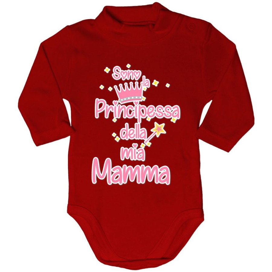 Body lupetto neonato sono il principe della mia mamma la principessa della mia mamma Per la mamma