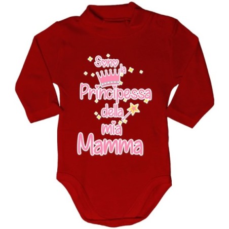 Body lupetto neonato sono il principe della mia mamma la principessa della mia mamma Per la mamma