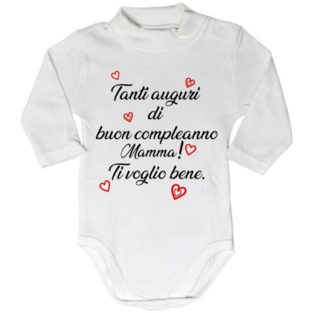 Body lupetto neonato tanti auguri di buon compleanno...