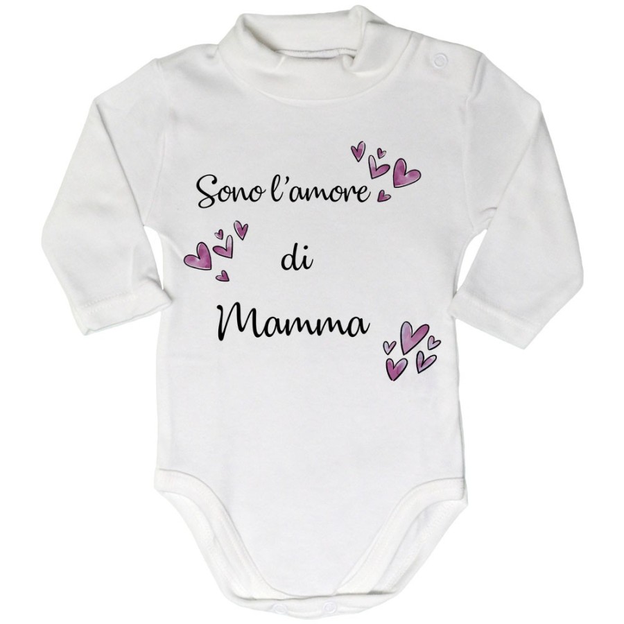 Body lupetto neonato sono l'amore di mamma cuori watercolor Per la mamma