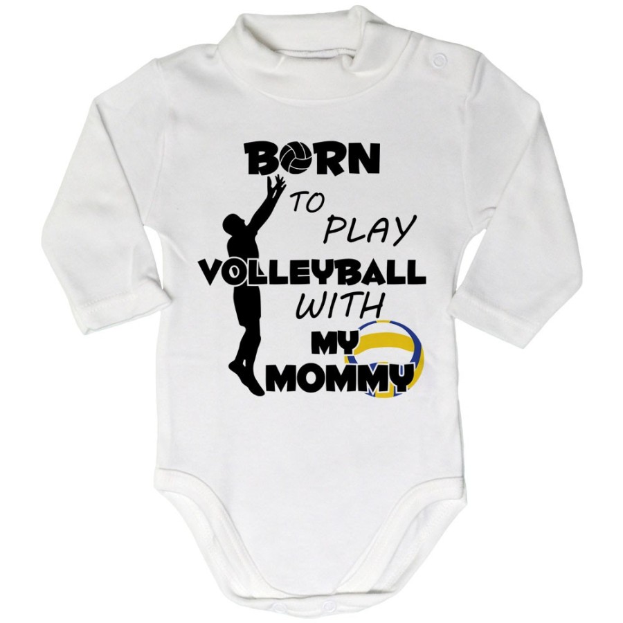 Body lupetto neonato born to play volleyball with my mommy Per la mamma