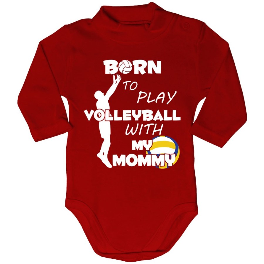 Body lupetto neonato born to play volleyball with my mommy Per la mamma