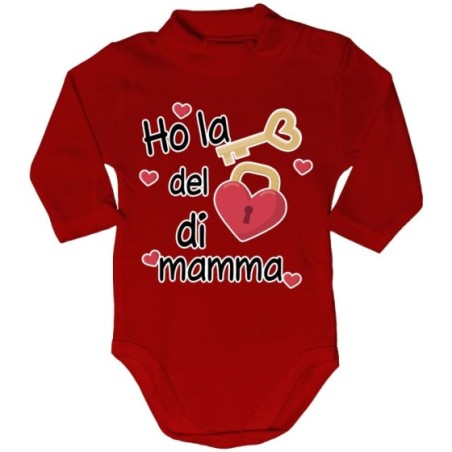 Body lupetto neonato ho la chiave del cuore di mamma Per la mamma
