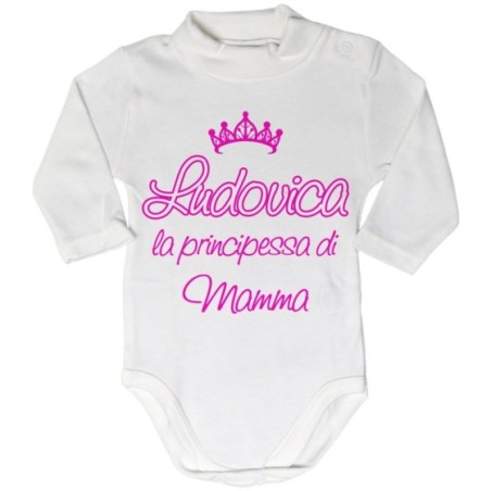 Body lupetto neonato personalizzato con nome il principe di mamma la principessa di mamma e corona Per la mamma