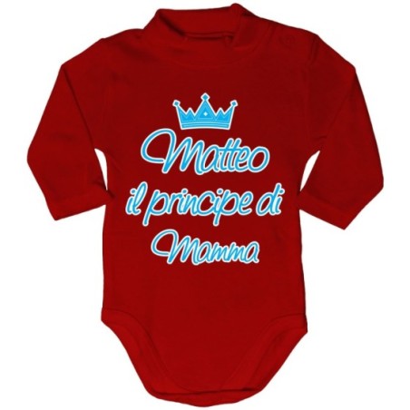 Body lupetto neonato personalizzato con nome il principe di mamma la principessa di mamma e corona Per la mamma