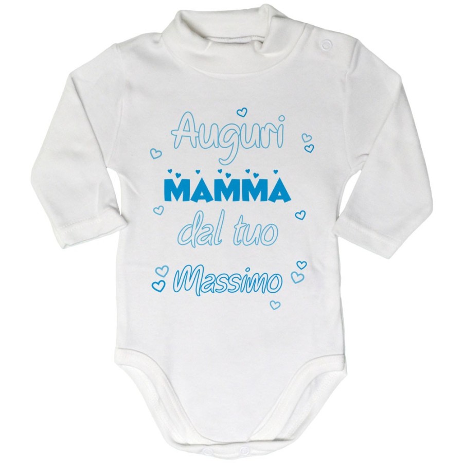 Body lupetto neonata personalizzato con nome auguri mamma dalla tua Per la mamma