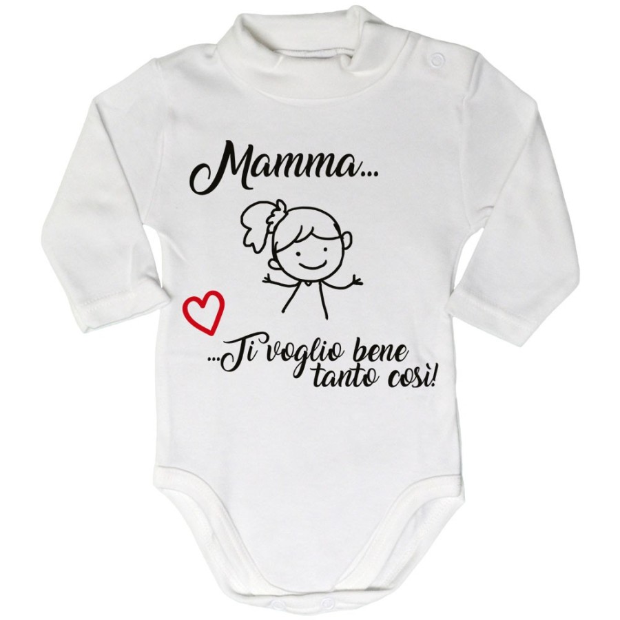 Body lupetto neonato mamma ti voglio bene tanto così Per la mamma