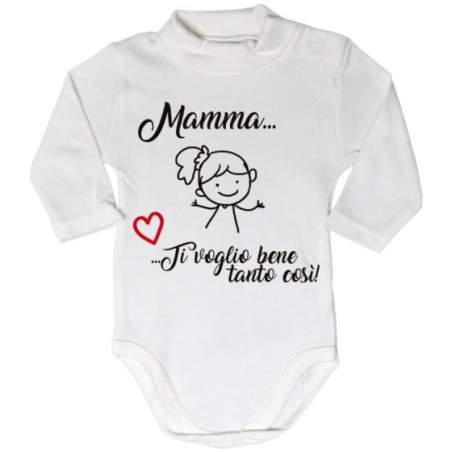 Body lupetto neonato mamma ti voglio bene tanto così
