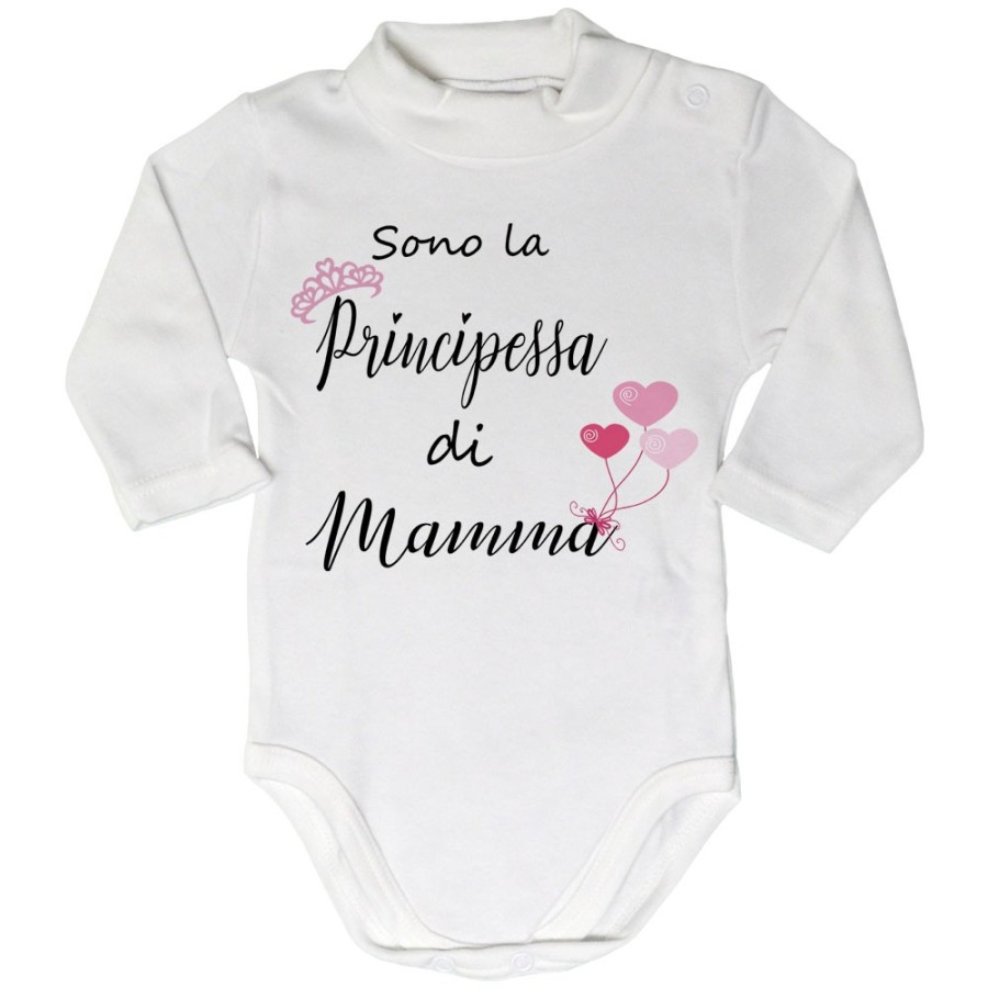 Body lupetto neonata sono la principessa di mamma Per la mamma