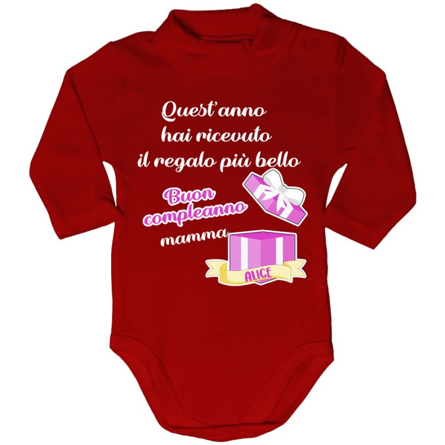 Body lupetto personalizzato con nome mamma quest'anno hai ricevuto il regalo di compleanno più bello Per la mamma
