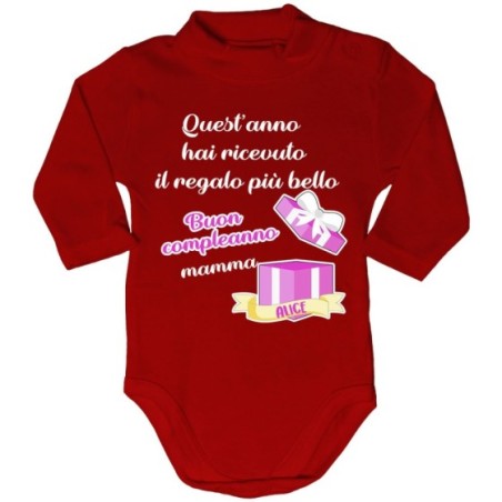 Body lupetto personalizzato con nome mamma quest'anno hai ricevuto il regalo di compleanno più bello Per la mamma