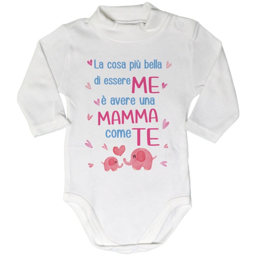 Body lupetto neonato la cosa più bella di essere me è avere una mamma come te Per la mamma