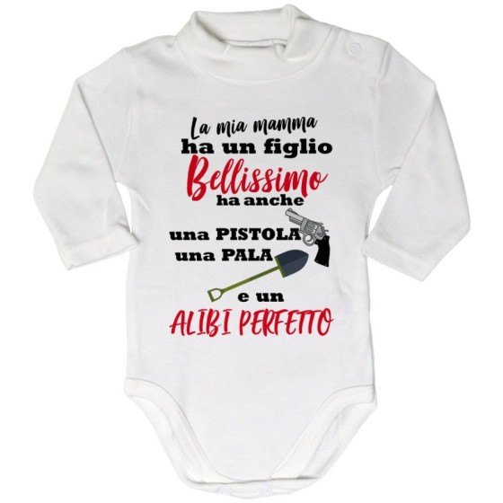 Body lupetto neonato la mia mamma ha un figlio bellissimo una figlia bellissima Per la mamma